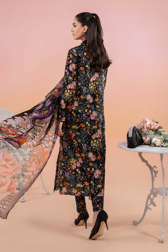 Karandi-3PC Embroidered Shirt with Karandi Printed Dupatta 1