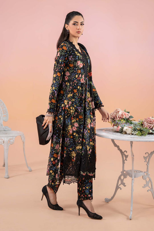 Karandi-3PC Embroidered Shirt with Karandi Printed Dupatta 1