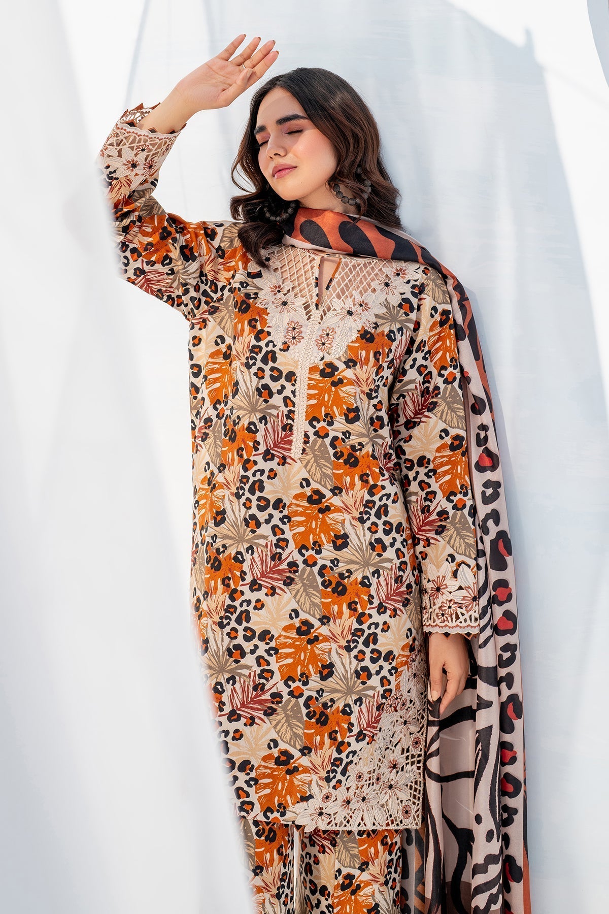 Classic Karandi Printed Suit – 3-Piece Set - 1702