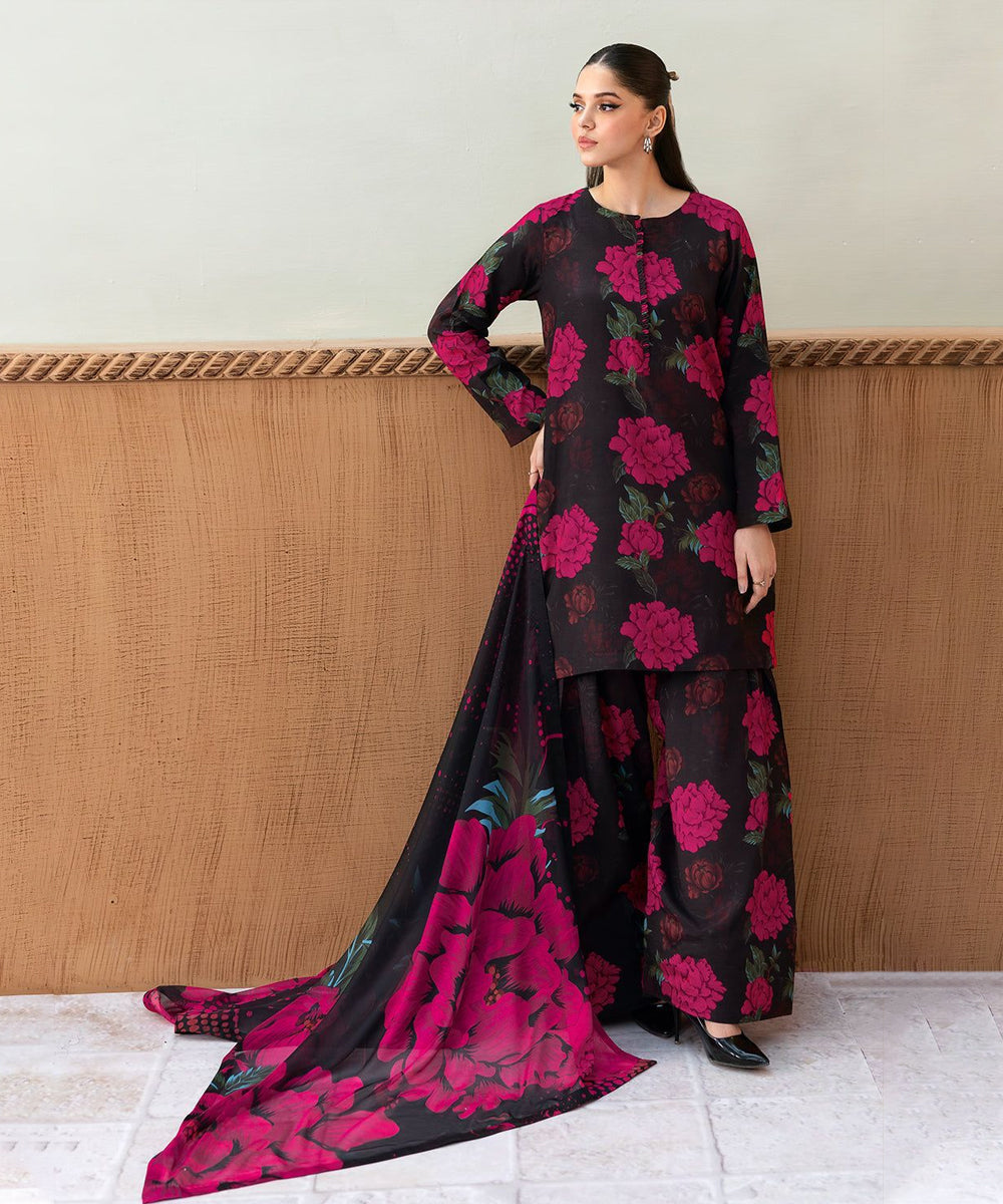 Classic Karandi Printed Suit – 3-Piece Set-1711