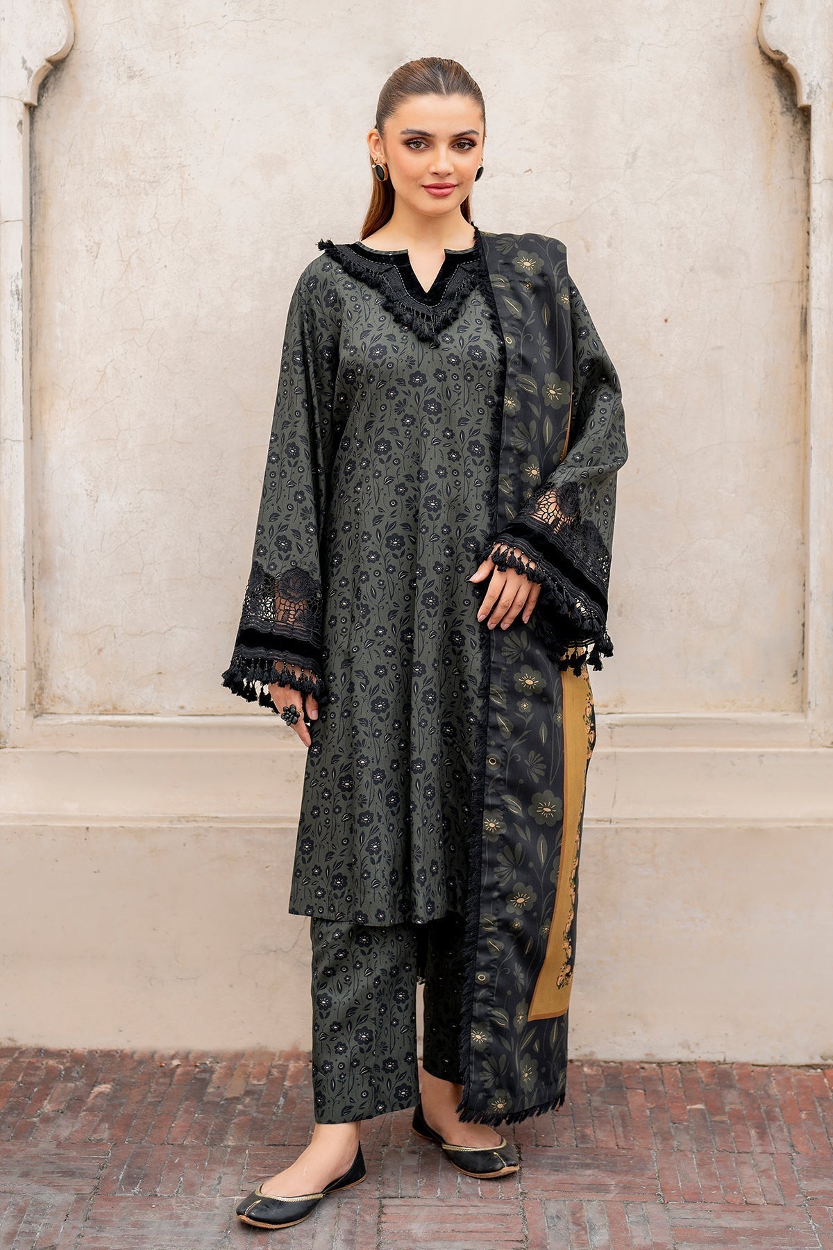 Classic Karandi Printed Suit – 3-Piece Set-831