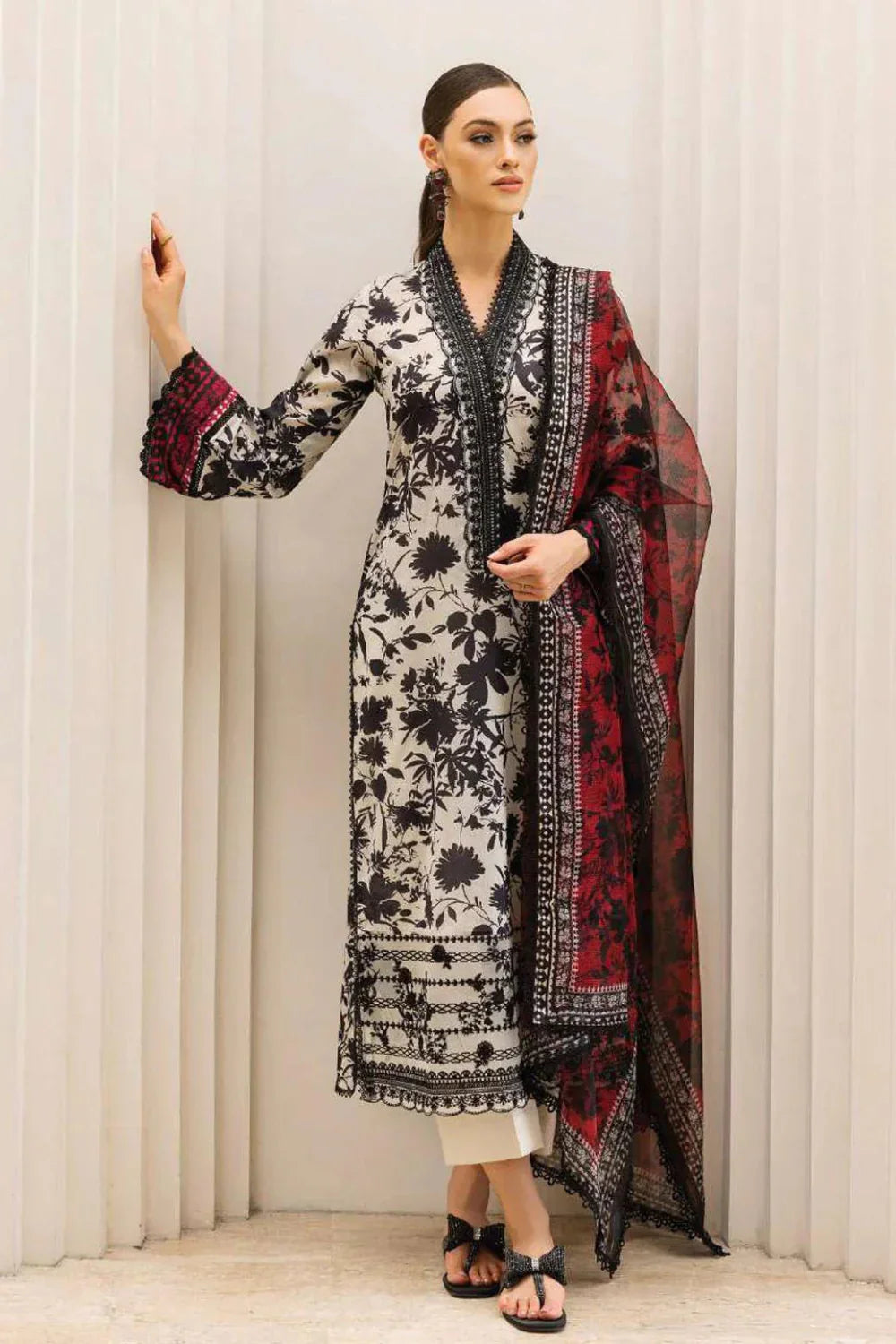 Classic Karandi Printed Suit – 3-Piece Set-816