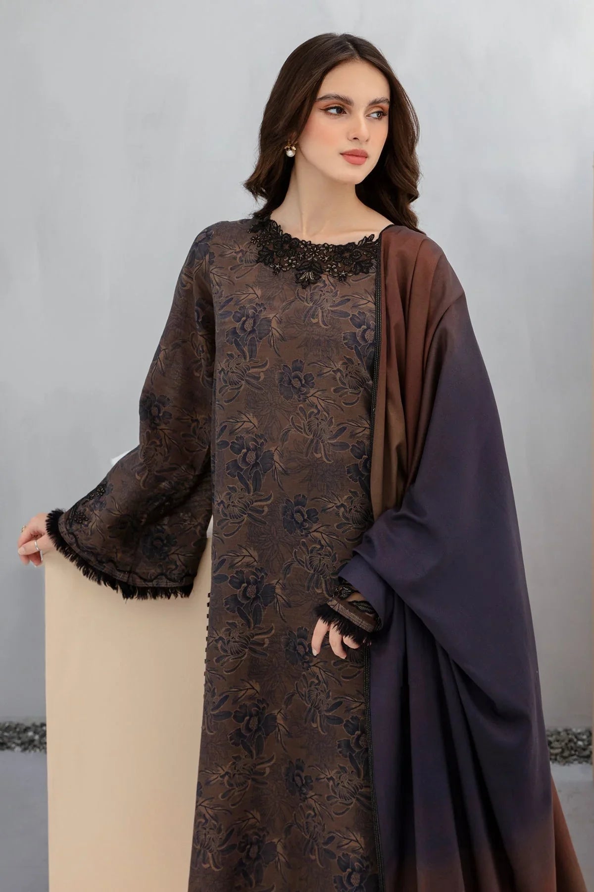 Classic Karandi Printed Suit – 3-Piece Set-804