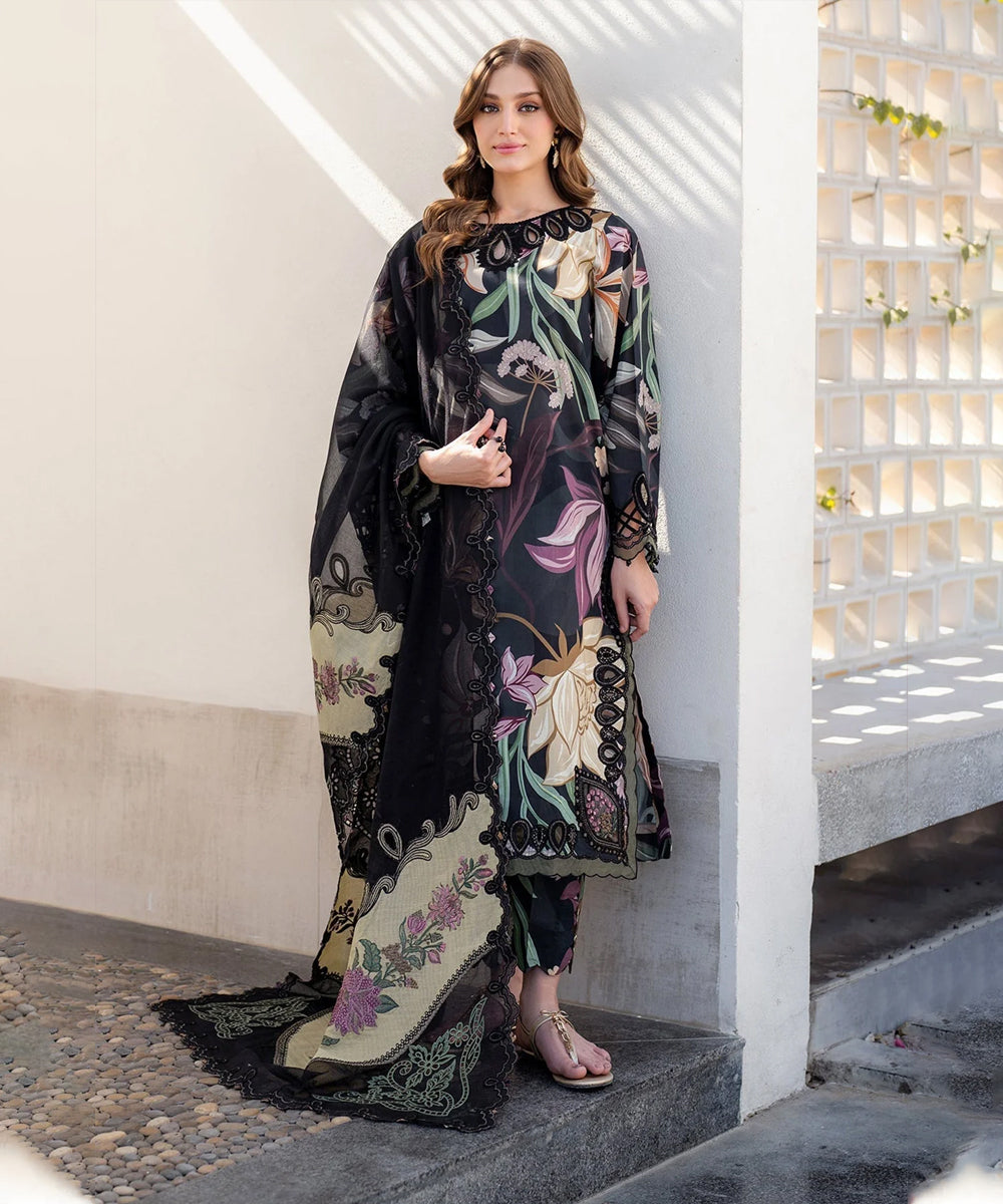 Karandi-3PC Digital Printed Shirt with Karandi Digital Printed Dupatta -4