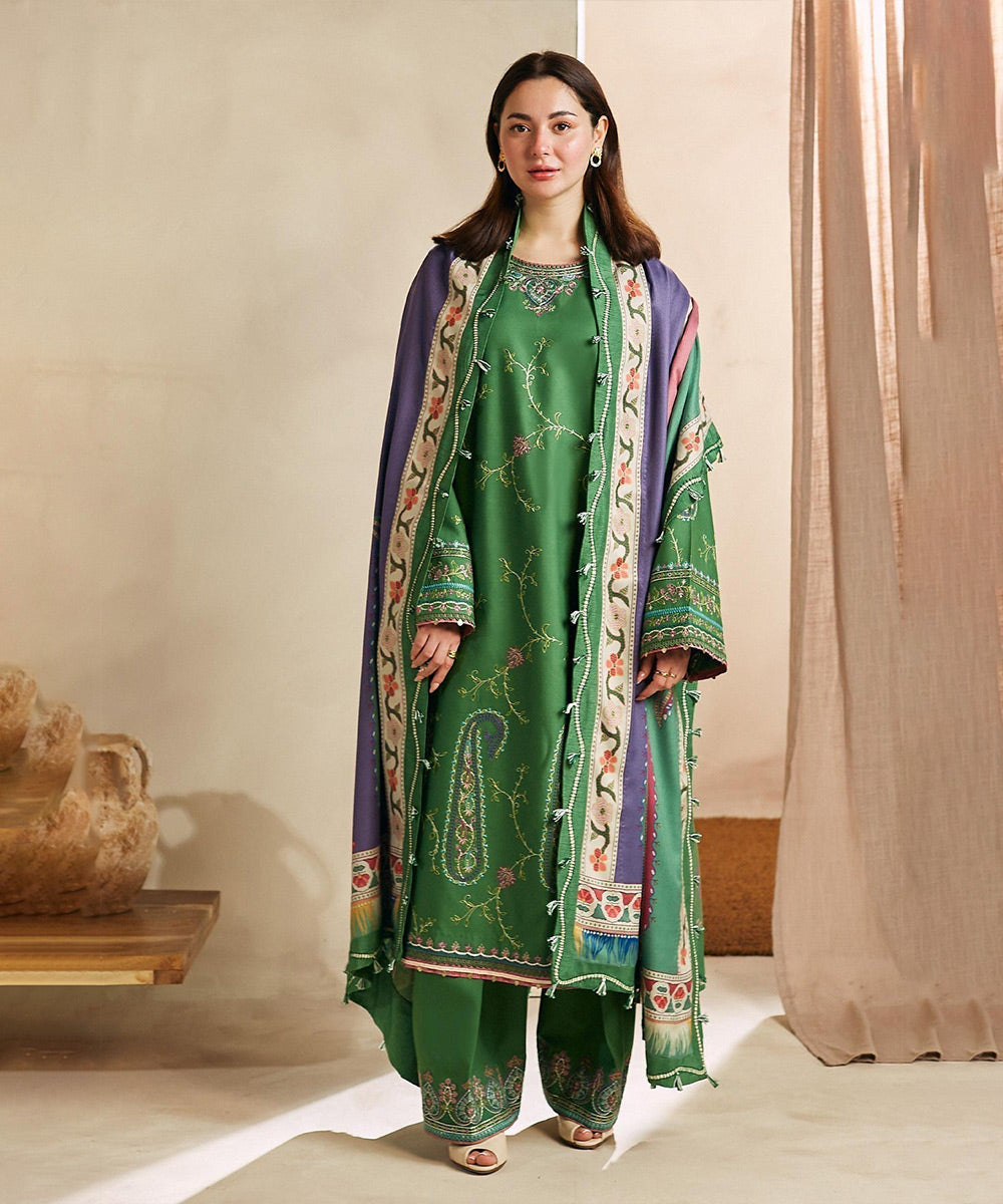 Lawn-3PC Embroidered with Digital Printed Dupatta-1141