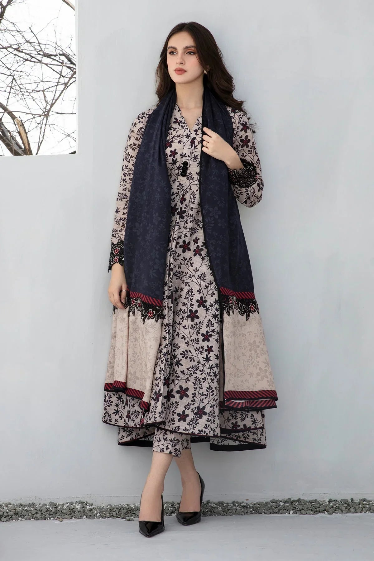 Classic Karandi Printed Suit – 3-Piece Set-802