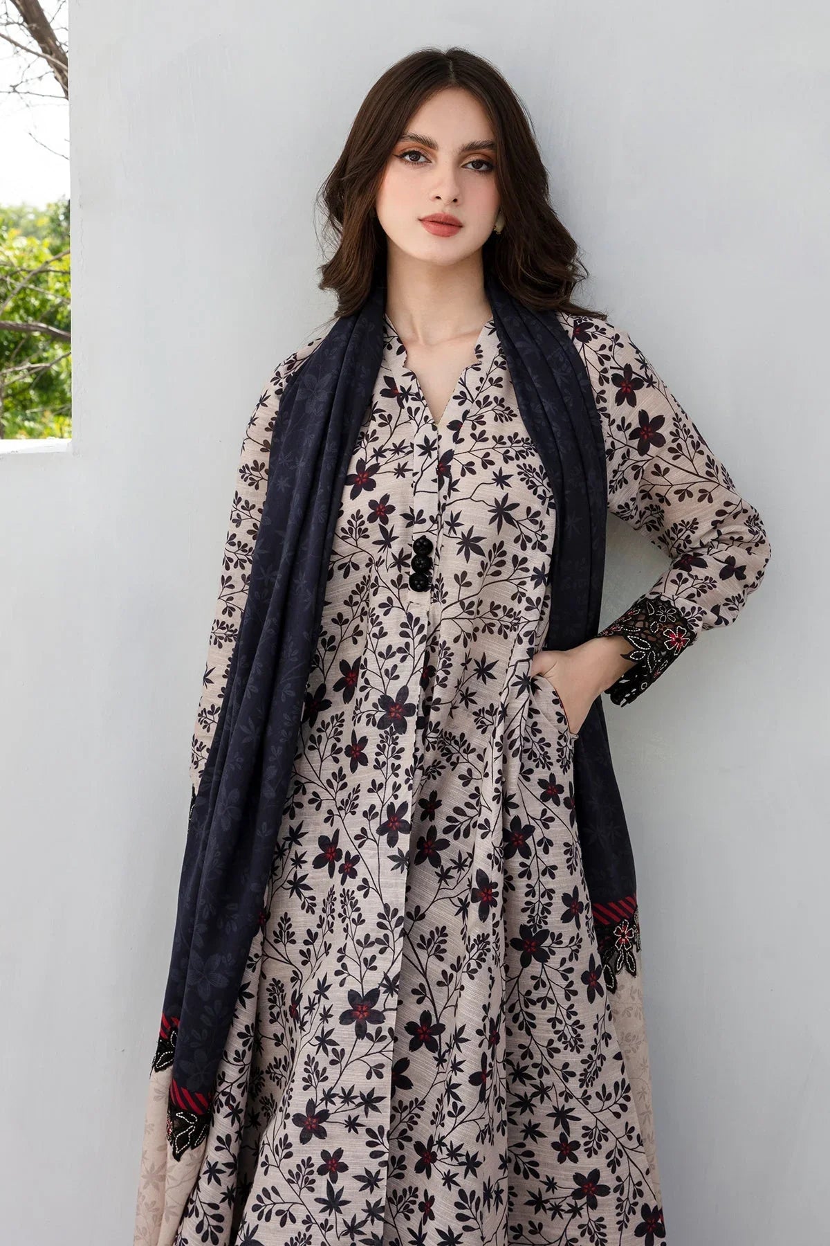 Classic Karandi Printed Suit – 3-Piece Set-802