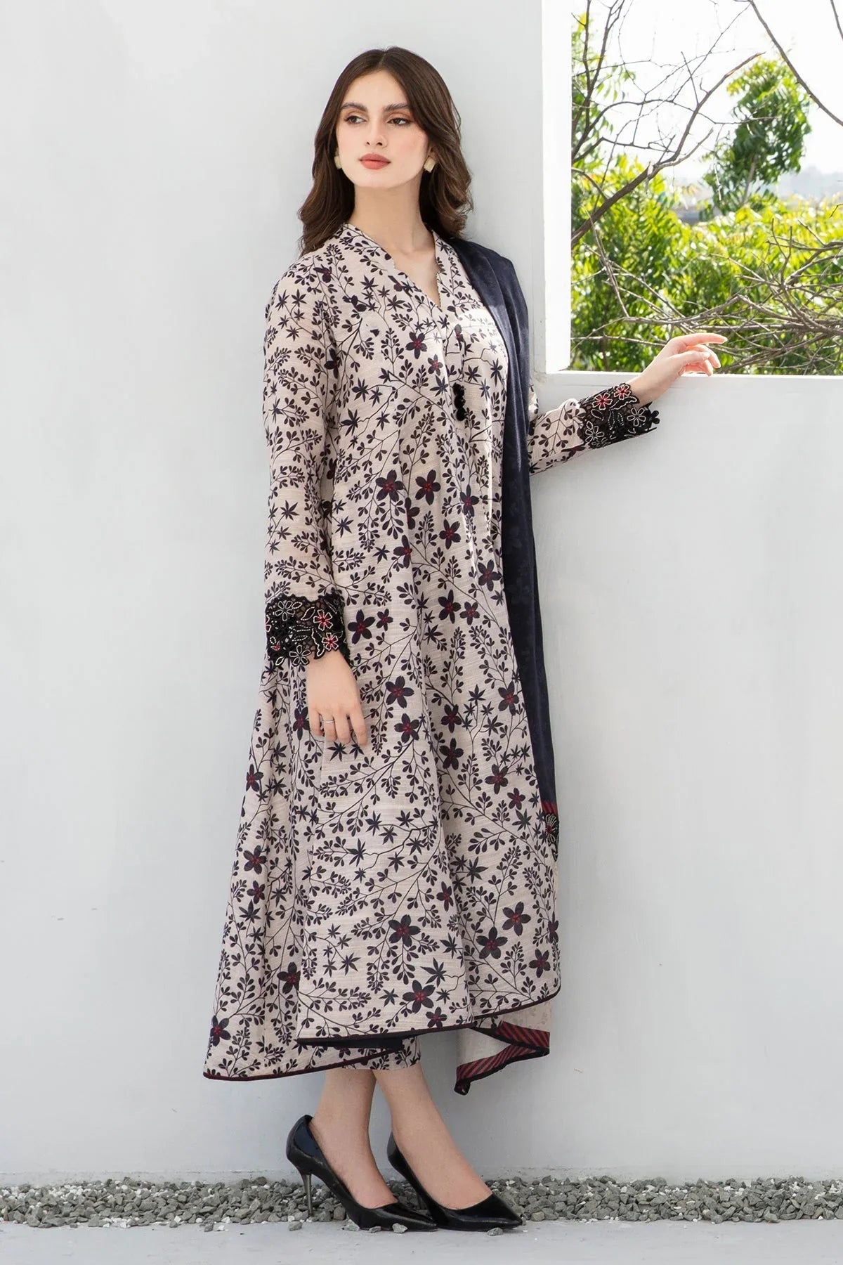 Classic Karandi Printed Suit – 3-Piece Set-802