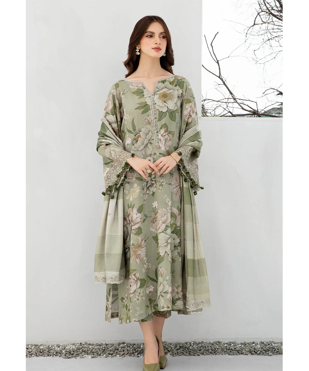 Classic Karandi Printed Suit – 3-Piece Set-801