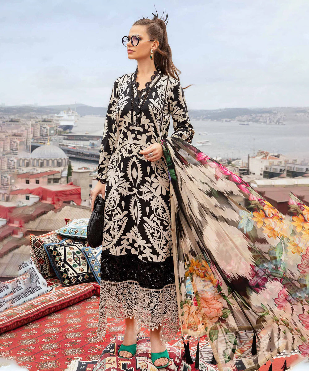 Classic Karandi Printed Suit – 3-Piece Set -1708