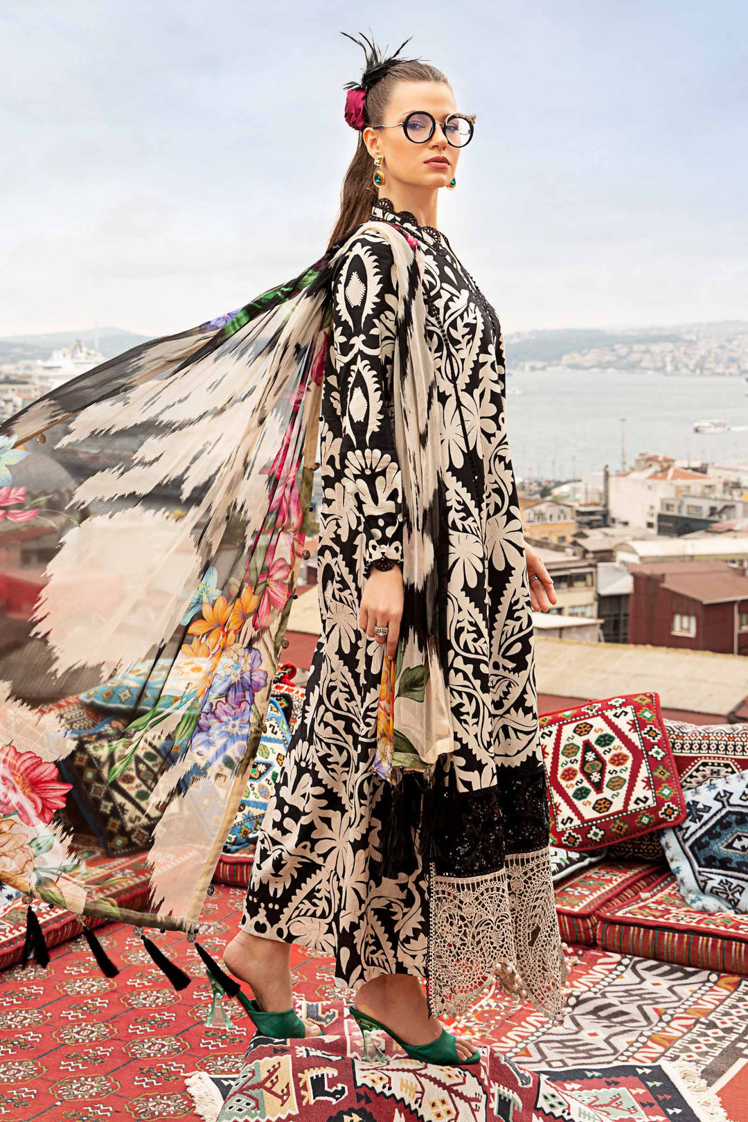 Classic Karandi Printed Suit – 3-Piece Set -1708