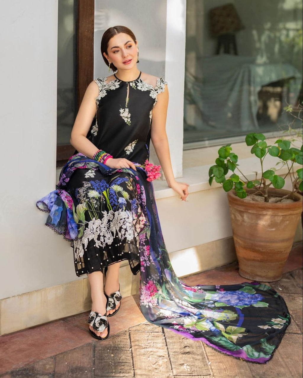 Classic Karandi Printed Suit – 3-Piece Set -3435