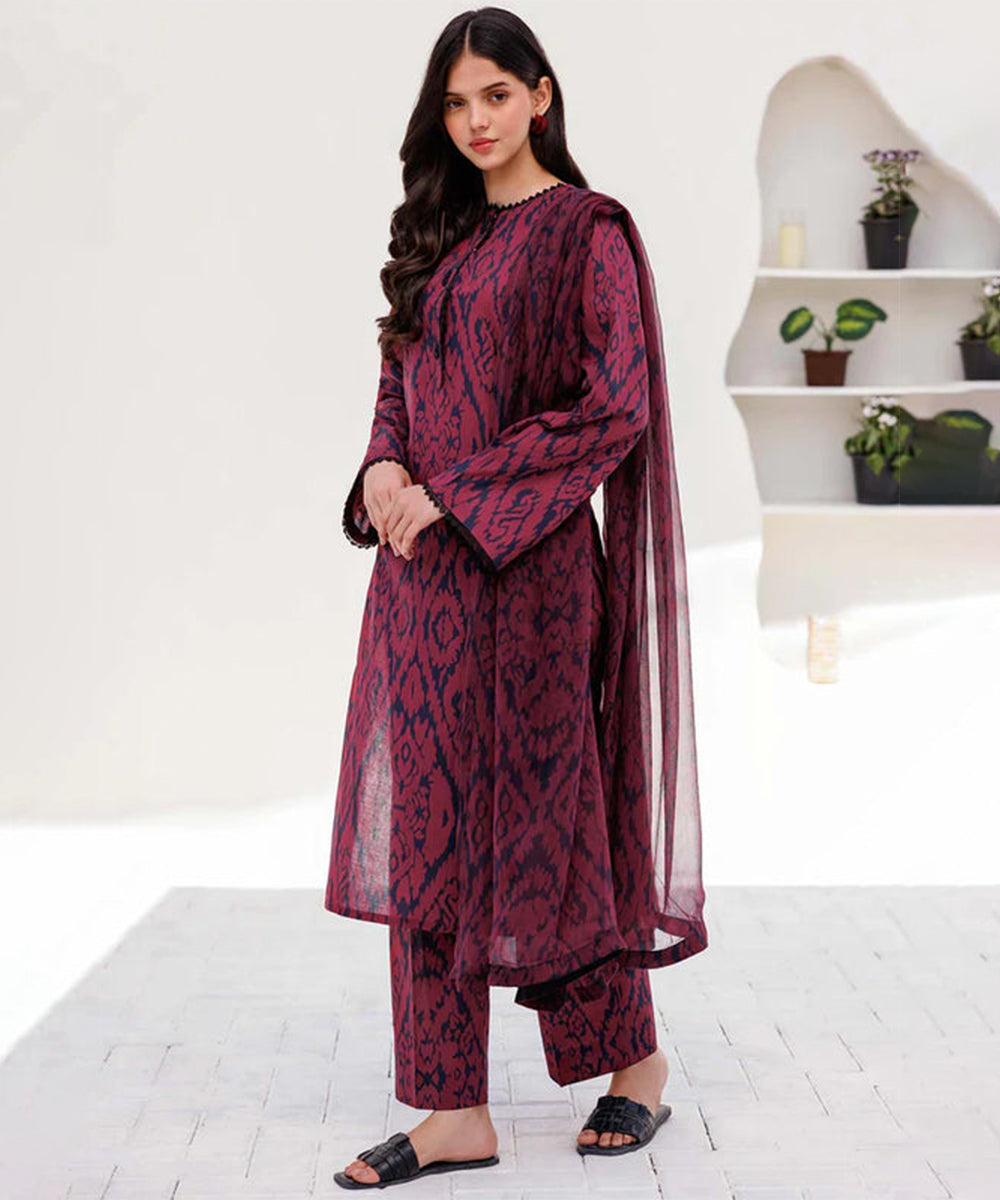 Classic Karandi Printed Suit – 3-Piece Set-822