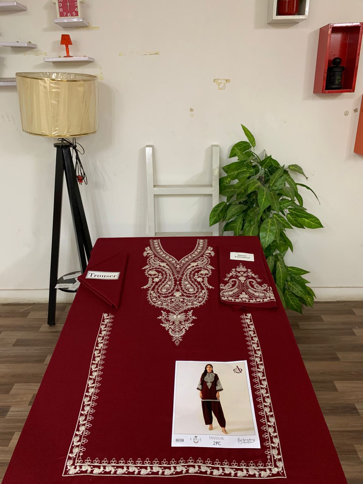 Meeram’s Dhenak Winter Dhenak Embroidery 2-Pc