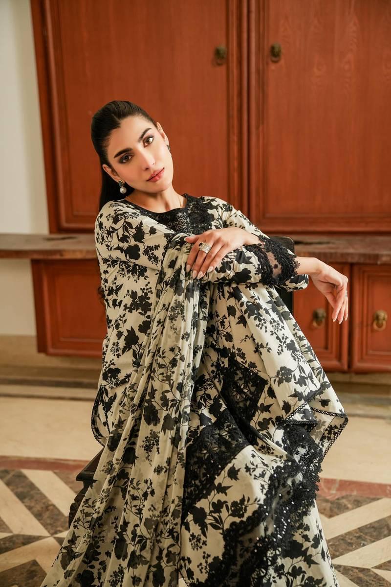 Karandi-3PC Digital Printed Shirt with Karandi Digital Printed Dupatta -3